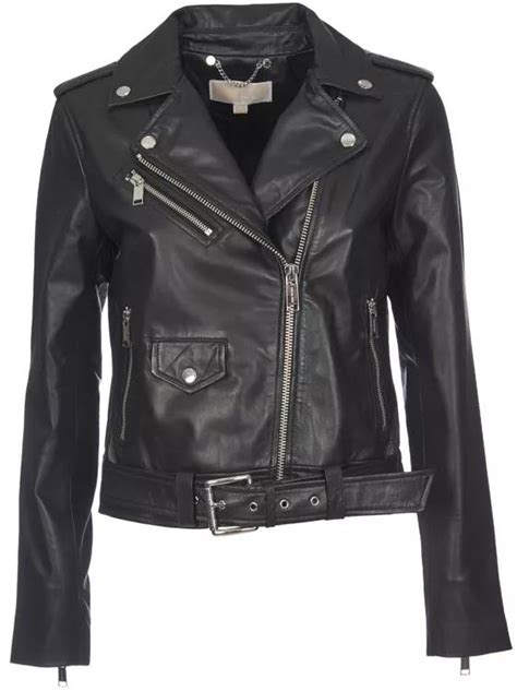 dames jassen michael kors|michael kors leather jacket.